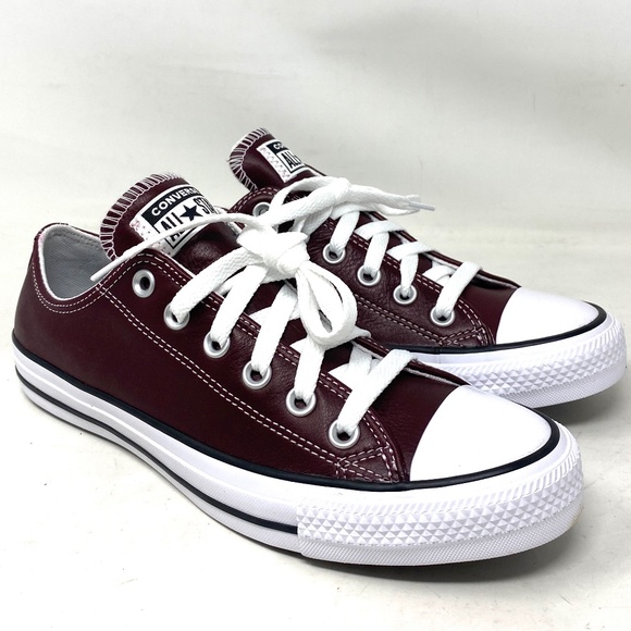 Converse Shoes - Converse Ctas OX Low Leather Skate Shoes Bordeaux Women Sneakers Casual A07877C